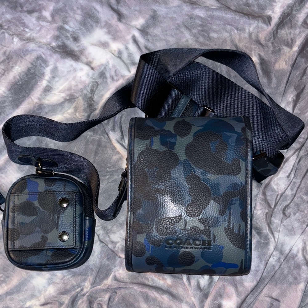 Coach Blue Camouflage Men's Bag Set - Picture 2 of 3